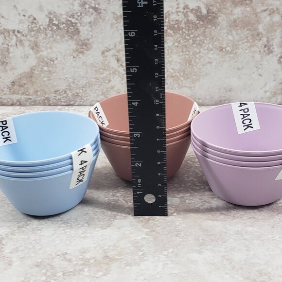 12 Dishwasher Freezer Safe Microwavable Plastic Reusable Round Small Snack Bowls - Picture 5 of 8